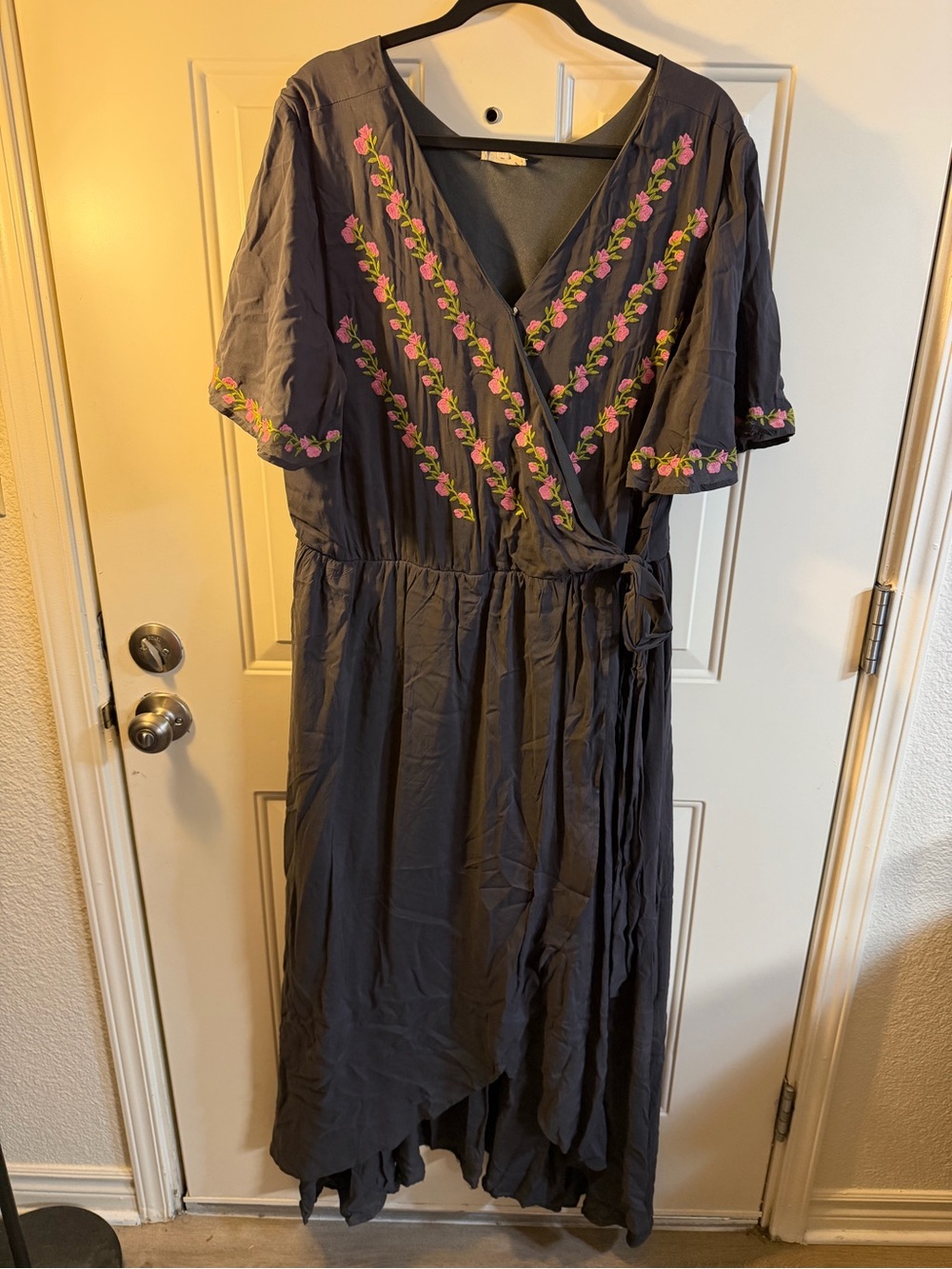 Jodifl Embroidered Wrap Maxi Dress Size 2X